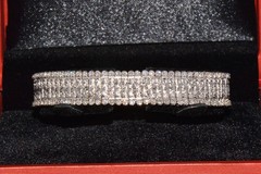 AUTHENTIC ROBERTO COIN 2.08CT DIAMOND FLEXIBLE LINE BRACELET IN SOLID 18K GOLD