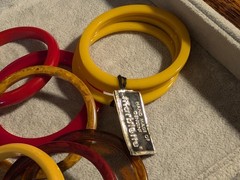 44 Vintage Spacer Bakelite Bracelets! Lucite, Marblette, Plastic, Etc!