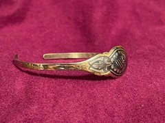 VintageRussian Severnaya Chern Gilded Sterling Silver925 Niello Bracelet Soviet