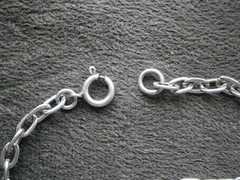 Paper Chain Flat Oval Link Vintage 835 Silver Bracelet 7″ ~ 3.6g