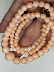antique natural angel skin coral necklace 39 gram