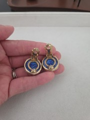 Vintage Les Bernard Gold-Tone Statement Earrings