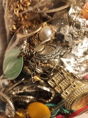 2+ LBS VINTAGE TO NOW CRAFT JUNK SCRAP Jewelry Lot Harvest Repurpose Salvage