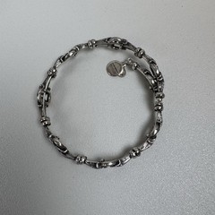 Alex and Ani Vintage Sixty-Six Bracelet Silver tone Bead Belt Buckle style A01