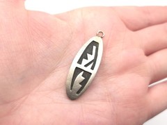 Vintage Hopi Old Pawn Sterling Native American Jewelry Pendant Signed Marked