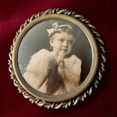 Victorian Mourning Photo Brooch Child Portrait Antique C Clasp Pin