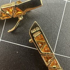 Ross-Simons Suzanne Somers Collection 925 Gold Vermeil Orange Trilliant Bracelet