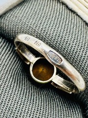 Vintage Gilt Silver Engagement Ring 875 soviet Women’s Jewelry