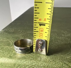 Vintage Niello Siam Solid 925 Sterling Silver Thai Illustrated Ring 6 – 2.32 G