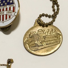 Lot of Vintages Pins Tie Lip Elgin Watch for repair locks cuff Links Flags USA