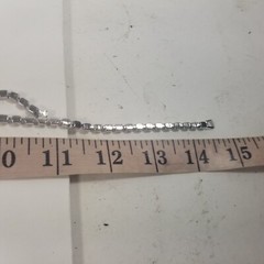 VINTAGE CORO RHINESTONE SILVER TONE CHOKER NECKLACE 14.5″