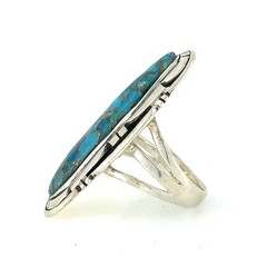 Kathy Thomas Southwestern Style Turquoise, Sterling Silver Ring Sz. 6