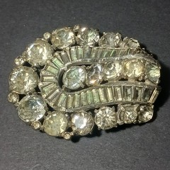 Pair Eisenberg Original Brooch Fur Clip (2) Large Vintage Jewelry Brooches