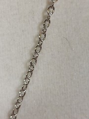Antique Silver Tone Skeleton Key 22″ Round Link Chain Necklace
