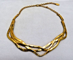 18k Gold Plated Collar Necklace PARIS FRANCE Il Etait Une Fois Once Upon A Time