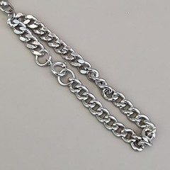 Vintage Mustard Seed Charm Bracelet Round Glass Dangle Silver Tone 6.75″
