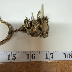 Vintage Asian mother pearl pagoda layered Dragon Jewelry Lot Bracelet Pendant