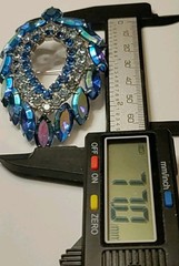 Vintage Sarah Coventry By Juliana D&E Large Rhinestone “Blue Lagoon” Brooch