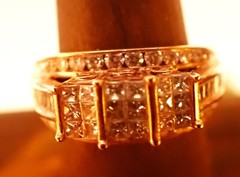 Antique⌛10K Rose Gold Princess Round & Baguette Diamond Ring💍Size 6 3/4💍1 CTTW