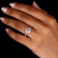 1.2 Ct Round Cut Lab Grown Diamond Engagement Ring 14K Yellow Gold Fn