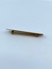 Vintage Revlon Pin Brooch Rectangle Black and Red Enamel Gold Tone