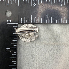 Vintage Cufflink Tiebar Clip Set Silver Tone Blue Rhinestone