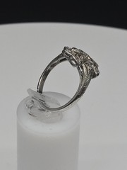 Antique Art Deco Platinum Diamond Ring Size 5 Filigree Milgrain 4.2g
