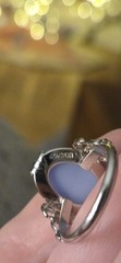 Avon Victorian Splendour Blue Moonstone RING size 7 Nickel Free Silver Tone VTG