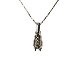 Vintage 14 Karat White Gold and Diamond Pendant Necklace #11398