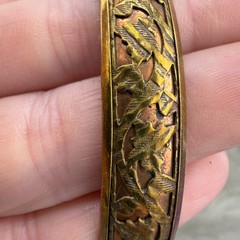 Vintage Bangle Bracelet Gold Tone 8.5”