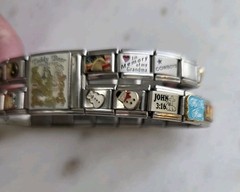 Y2K Italian Charm Bracelet DOUBLE ROW 9mm D’LinQ, Uberry, B’linQ, DISNEY