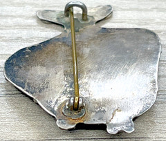 Vintage Modernist Sterling 925 Cartoon Look Fish Sea Life Beach Ocean Brooch Pin