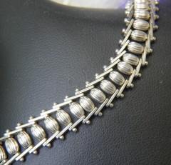 3/8″ wide moving barrel Vintage 0.925 Sterling Silver 8 1/4″ Bracelet Anklet