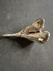 Vintage Sterling Silver 925 Electrofrm Double Calla Lily Brooch/Pin, 3.5in Long