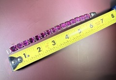 Rare, Vintage Weiss Magenta Rhinestone Necklace Bracelet-Costume Jewelry-AS IS