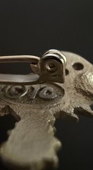 TC Signed Enamel Anthropomorphic Alligator Brooch Pin Silver Cute Character 80’s