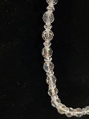 Vintage AB Crystal Glass Necklace stamped Japan – one strand 15″ end to end