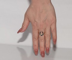 New Made 18k Gold Natural Diamond And Ruby Sapphire Emerald Horse Shoe Ring