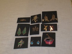 Sterling Silver Jewelry Lot Topazio Brooch Earrings Military Noah’s Ark + (521H