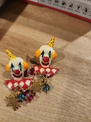 Lunch At The Ritz Clown Earrings