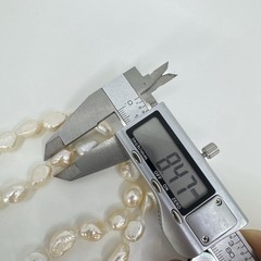 Baroque Pearl Necklace Natural Freshwater 16” Knotted 8.5-9.5mm Pearls VTG