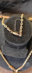 Vintage Signed W Germany Ornate Filigree Pendant Necklace Purple Glass Pearl
