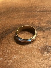18k Gold H.G.E (Heavy Gold Electroplate) Vintage Unisex Ring! 16mm Diameter