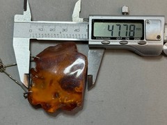 NATURAL OLD ANTIQUE YELLOW BUTTERSCOTCH BALTIC AMBER PENDANT 20,9 gr WITH CHAIN