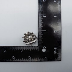 VTG Tammey Jewels Clear Rhinestone Princess Ring Sz 5.25 Adjustable Silver Tone