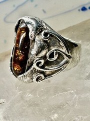 Navajo ring fire agate band size 5.50 sterling silver women