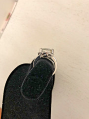Vintage Large Art Deco Style CZ Silver Tone Cocktail Statement Ring Size 8.25