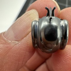Suzanne Somers Silver 925 Chunky/Huggie Hoop Earrings in a Gun-Metal Grey Color