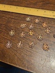Lot Of 20 Monkey W/ Mirror France Vintage 60s Brass Stampings Findings Jewelry
