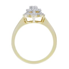 1.80Ct Art Deco Style Round Lab Created Diamond Anniversary 14k Gold Finish Ring